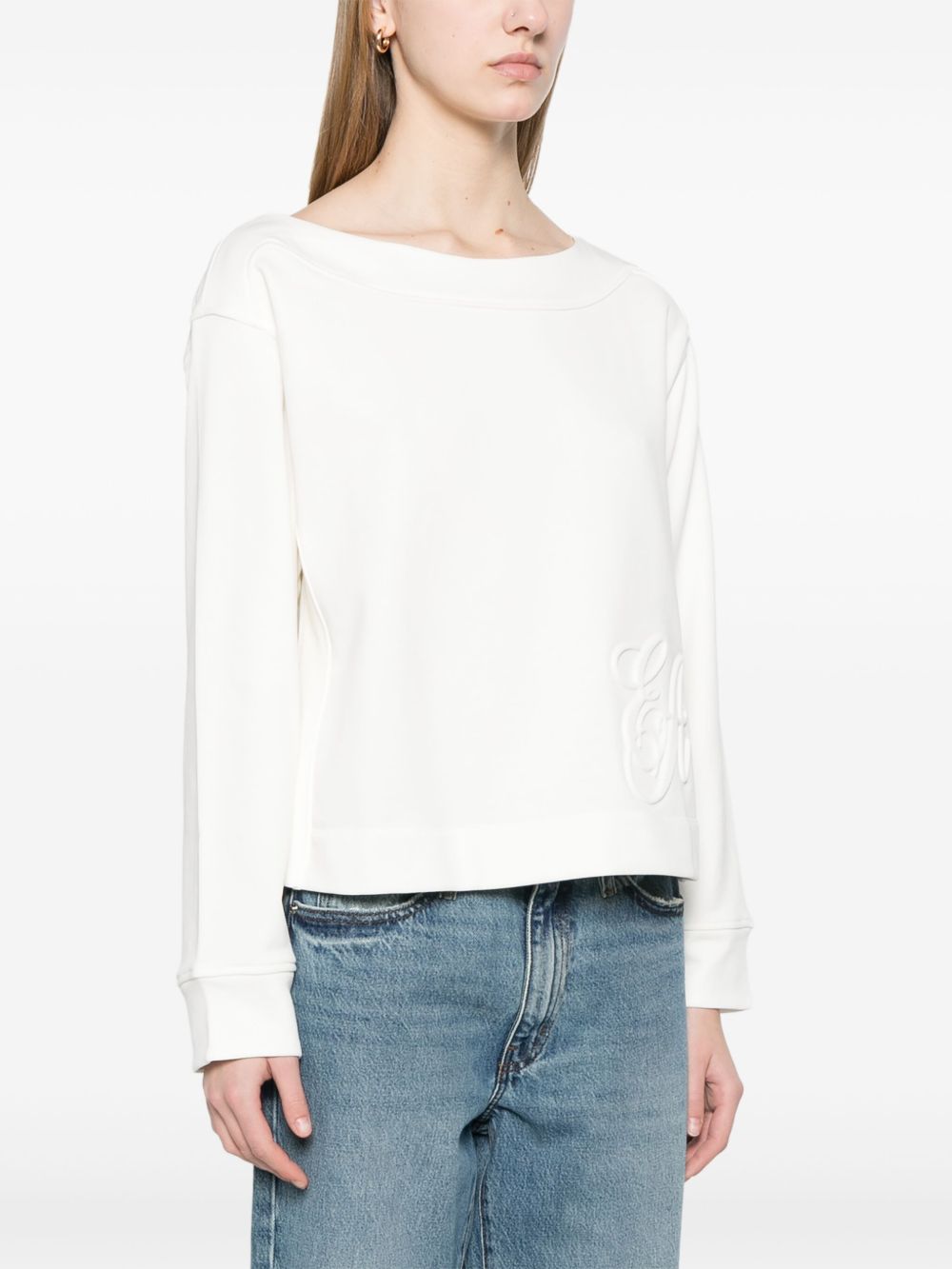 Emporio Armani Logo Embroidered Sweat-shirt Glam Steals