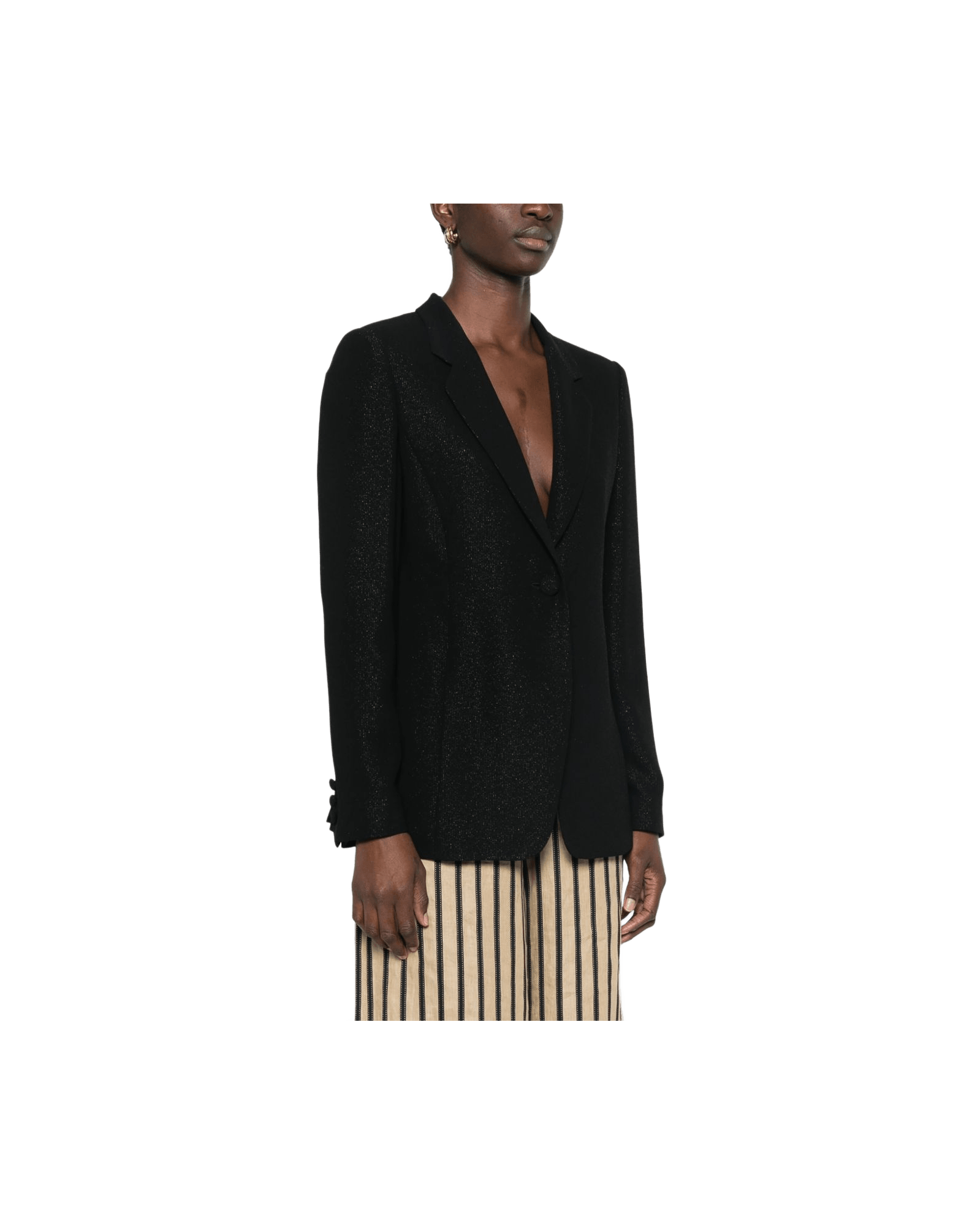 Emporio Armani Lurex Detail Crepe Blazer Glam Steals