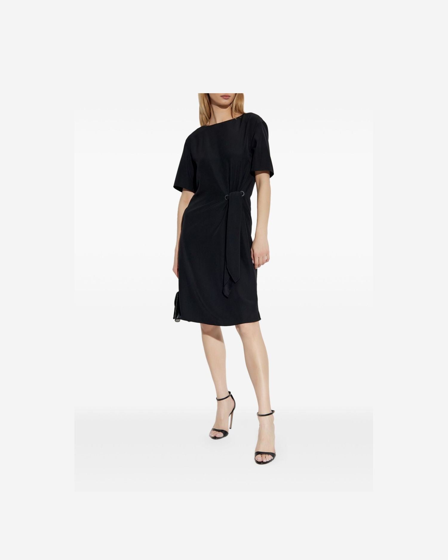 Emporio Armani Midi Dress with Waist Knot Glam Steals