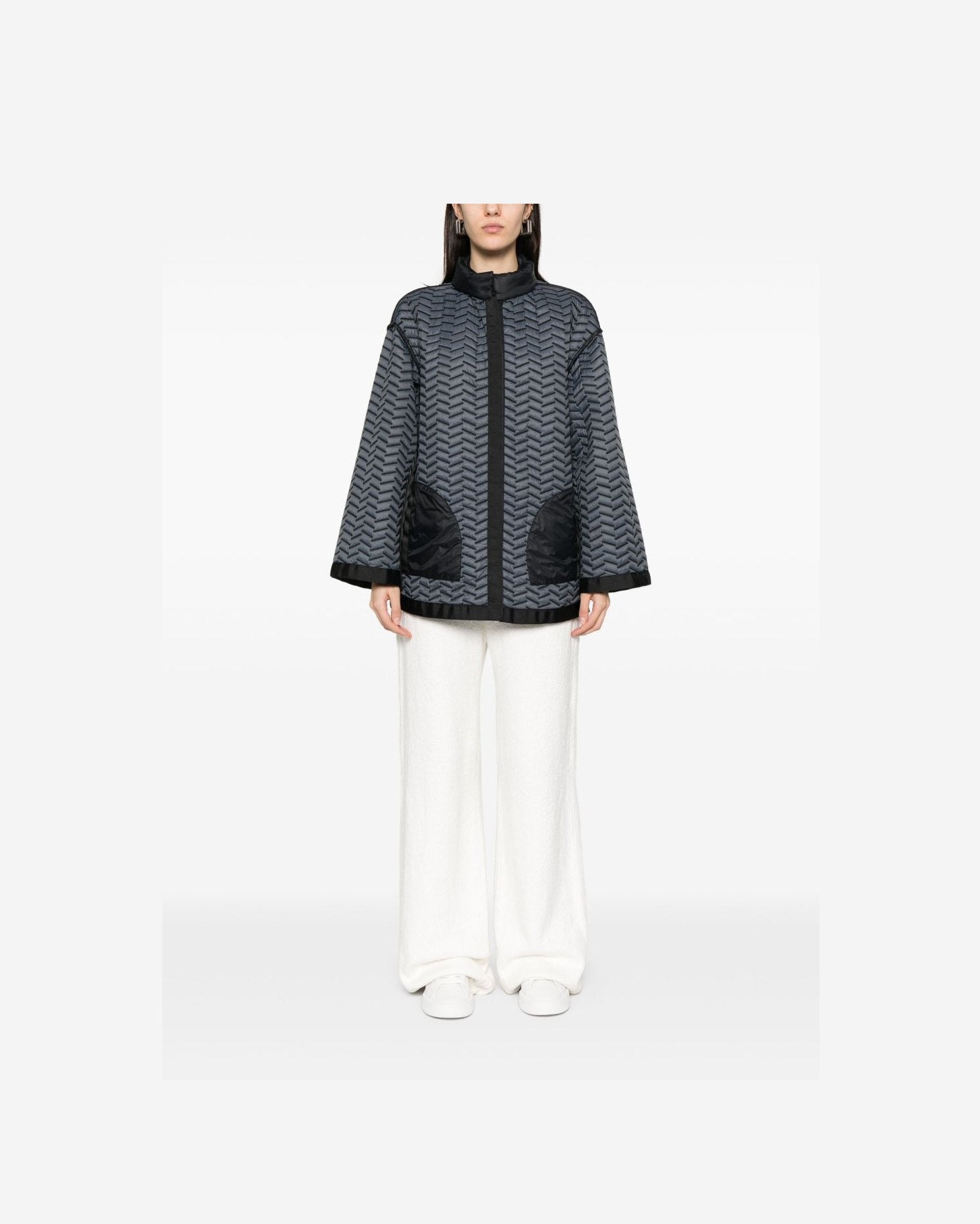 Emporio Armani Nylon Reversible Jacket in Lightweight Water Repellent Quilted Asv Glam Steals
