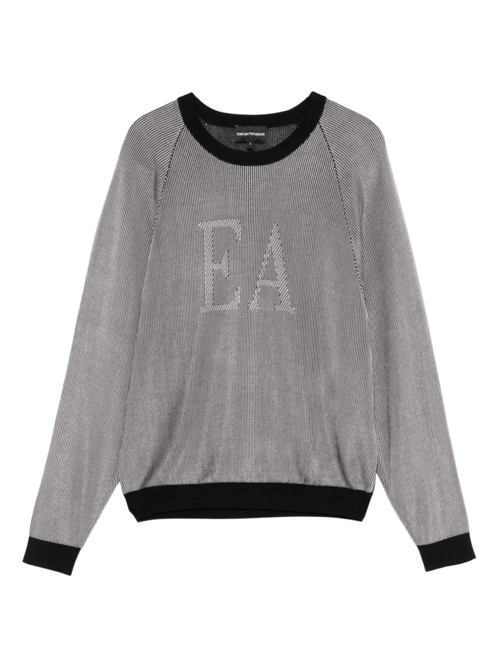 Emporio Armani Two Tone Fisherman’s Rib Jumper with Ea Logo Glam Steals