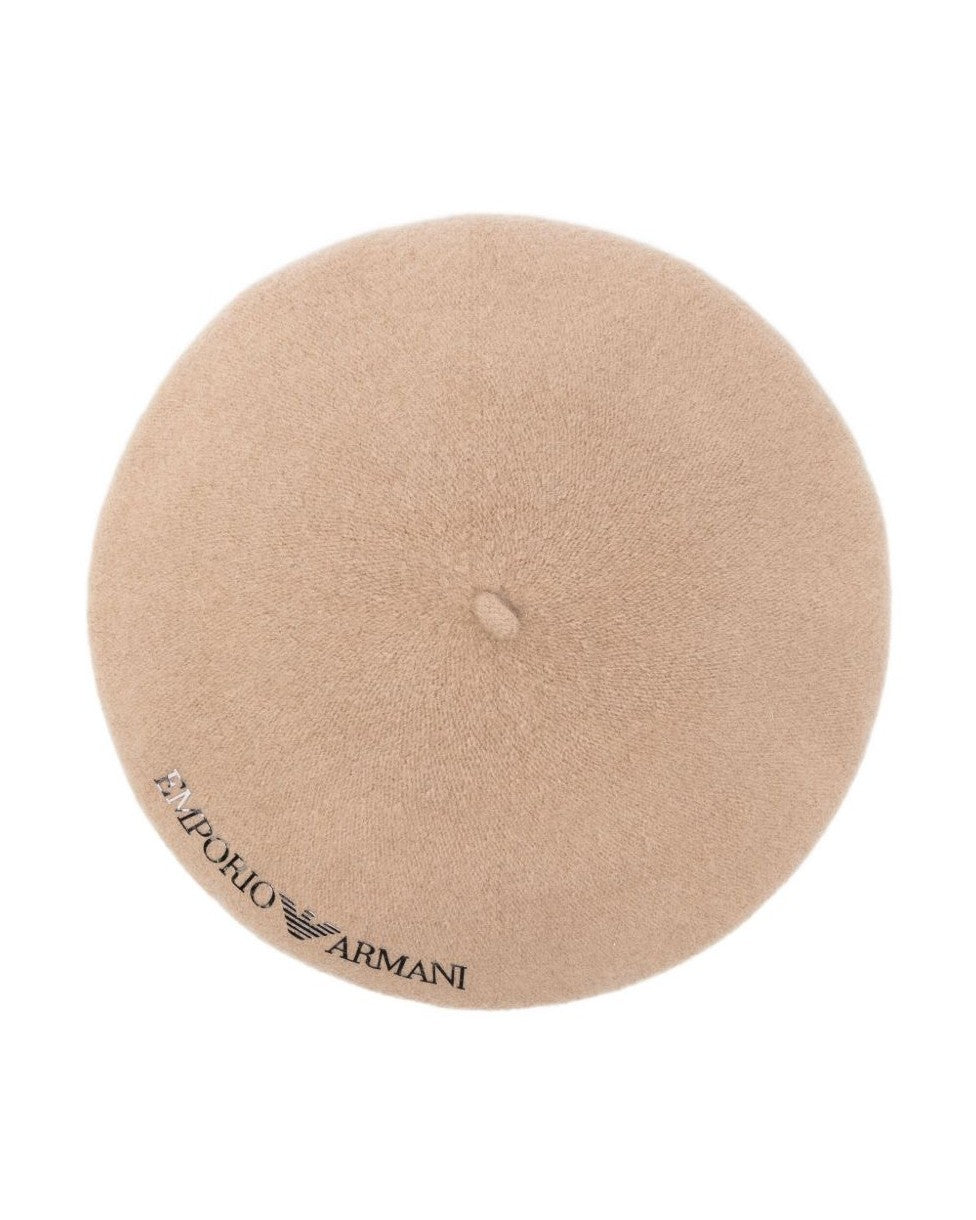 Emporio Armani Wool Embroidered Beret Glam Steals