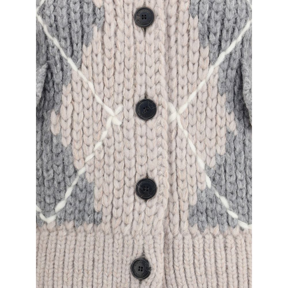 Ermanno Scervino Wool Argyle Patterned Cardigan Glam Steals