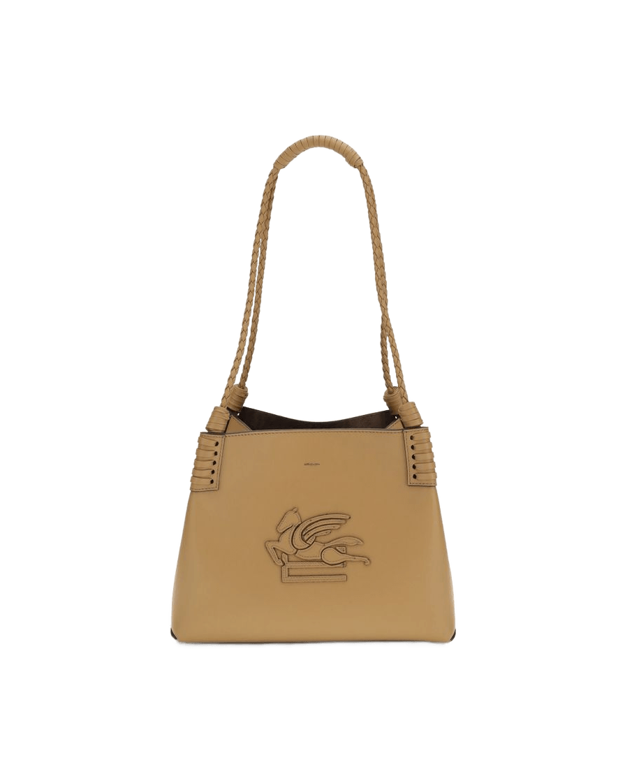 Etro Beige Calf Leather Bos Taurus Shoulder Bag Glam Steals