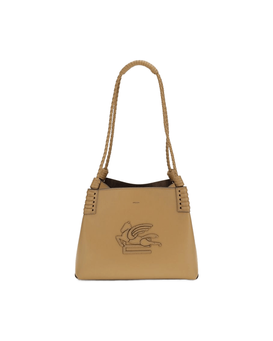 Etro Beige Calf Leather Bos Taurus Shoulder Bag Shoulder Bags