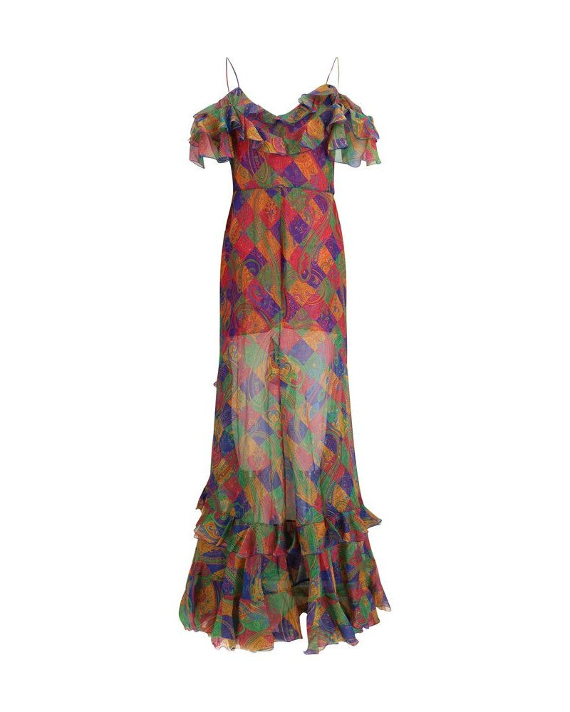 Etro Multicolor Silk Casual Dress