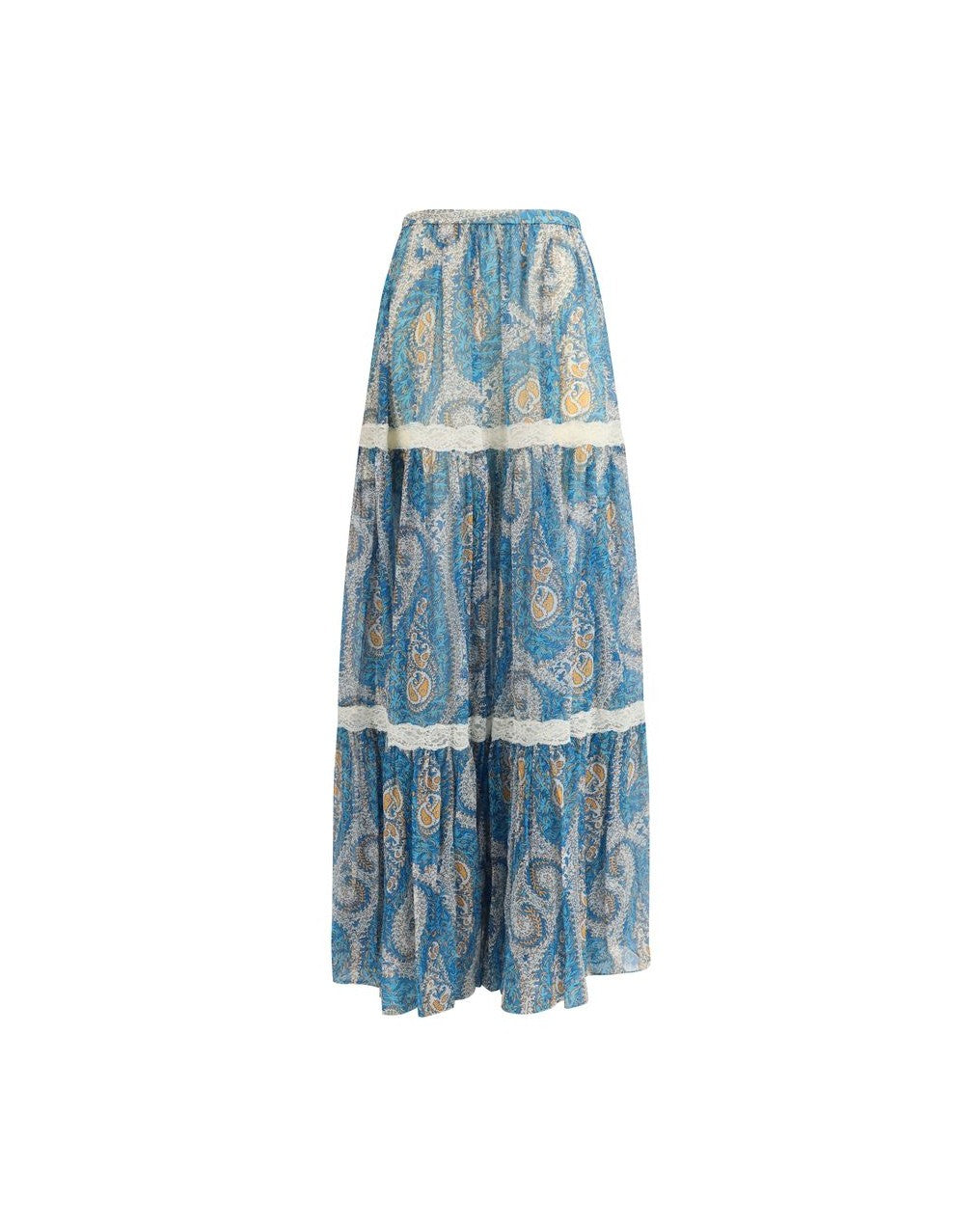Etro Multicolor Silk Long Skirt Glam Steals