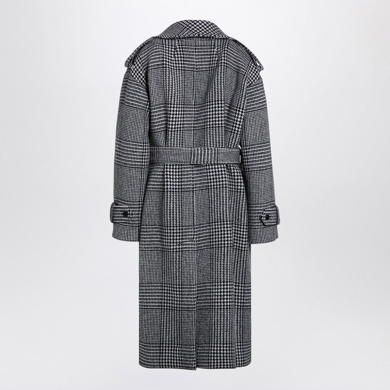 Dolce & Gabbana Wool Dolce&Gabbana Houndstooth Checked Coat Glam Steals