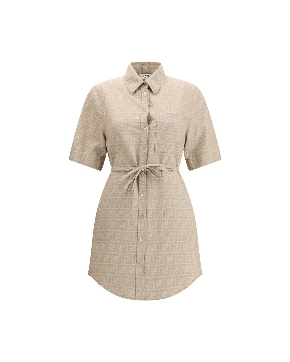 Fendi Beige Cotton Casual Dress Glam Steals