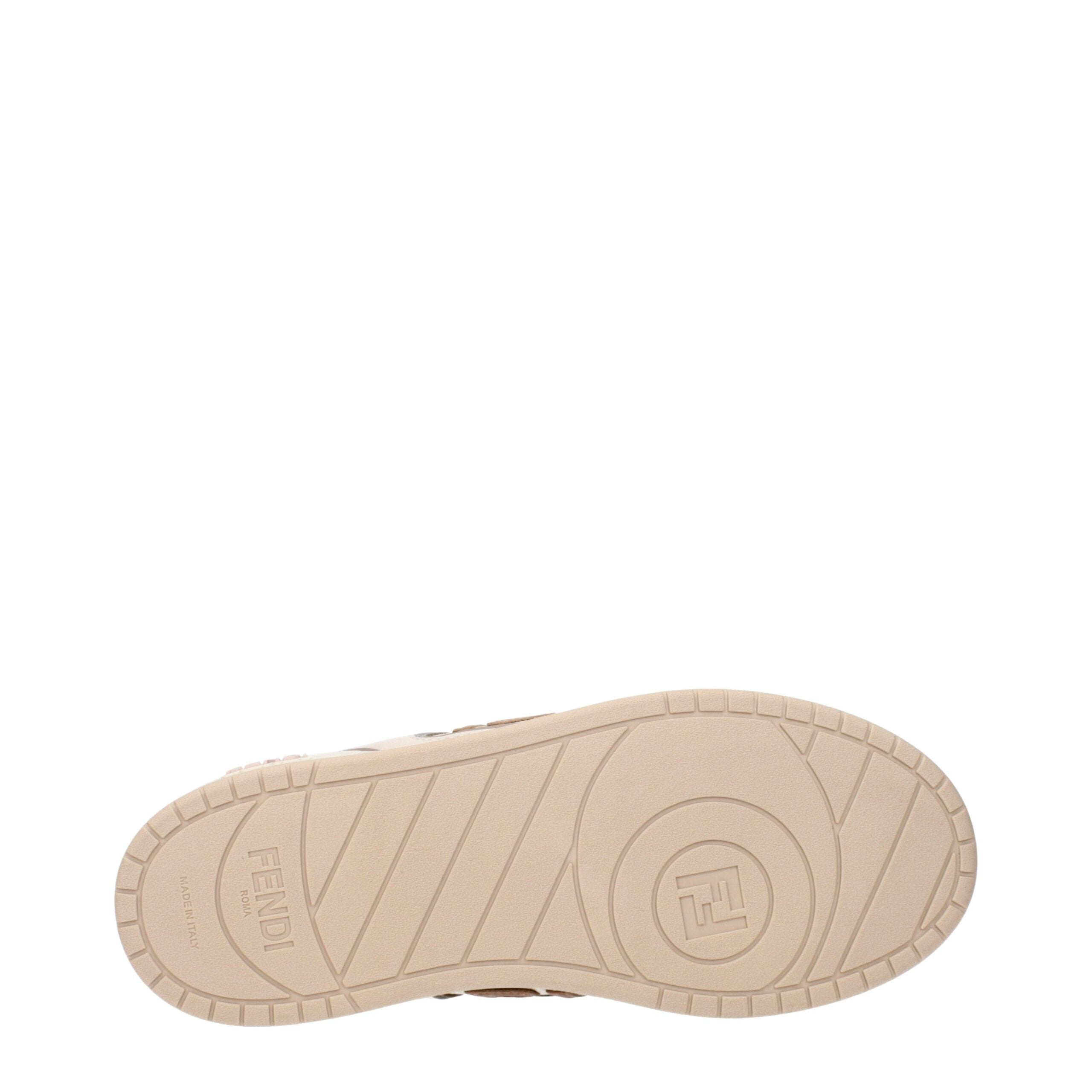 Fendi Beige Leather Low Top Glam Steals