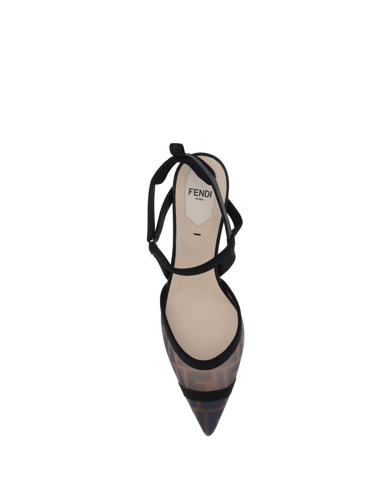 Fendi Black Calf Leather Bos Taurus Pumps