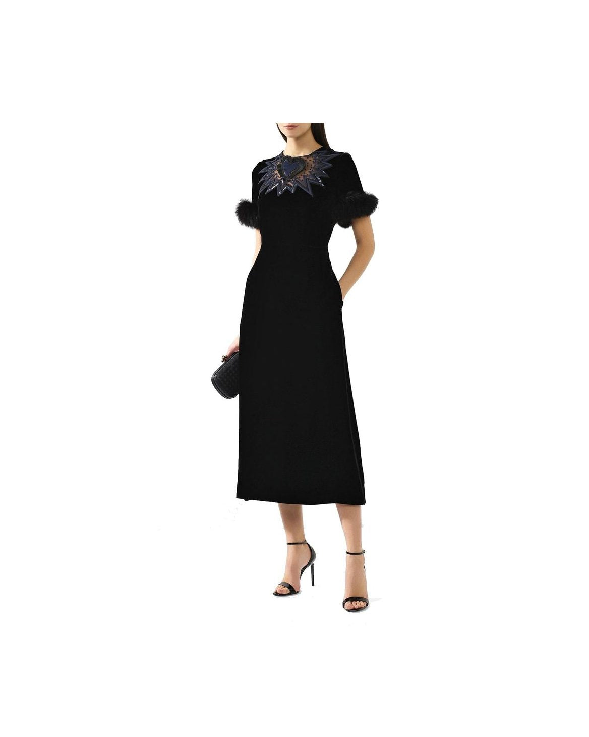 Fendi Black Viscose Cocktail Dress Dresses