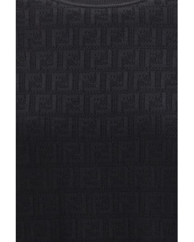 Fendi Black Viscose T-Shirt
