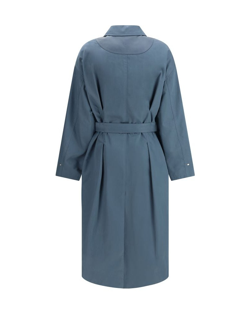 Fendi Blue Cotton Coat Glam Steals