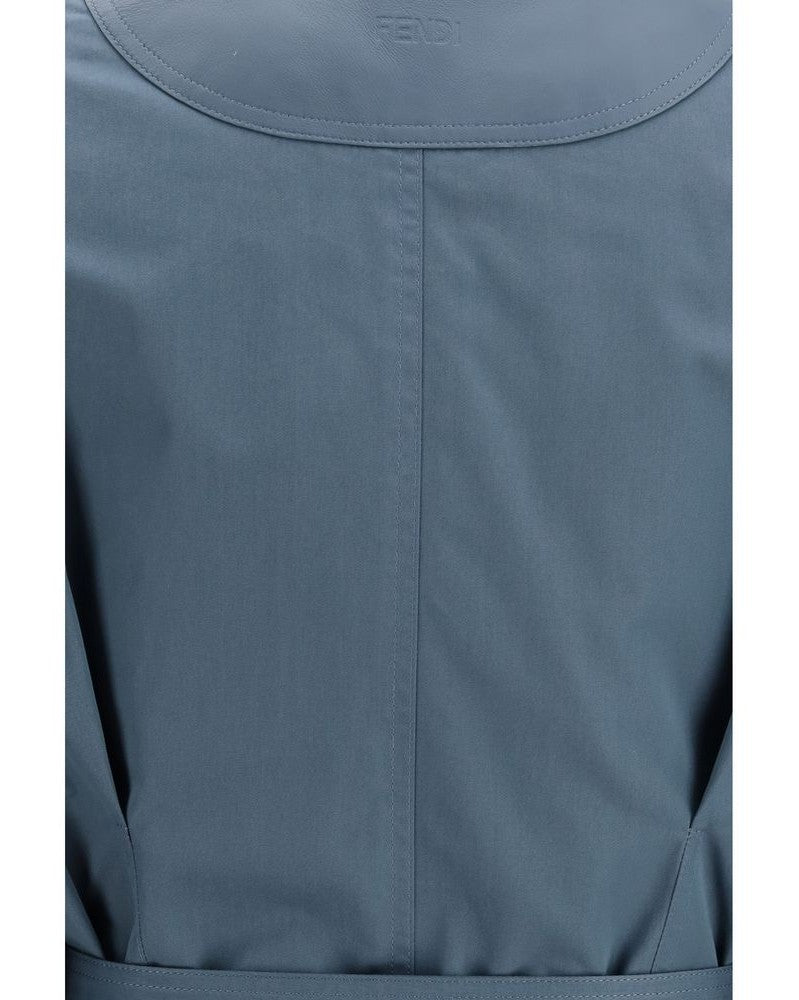 Fendi Blue Cotton Coat Glam Steals