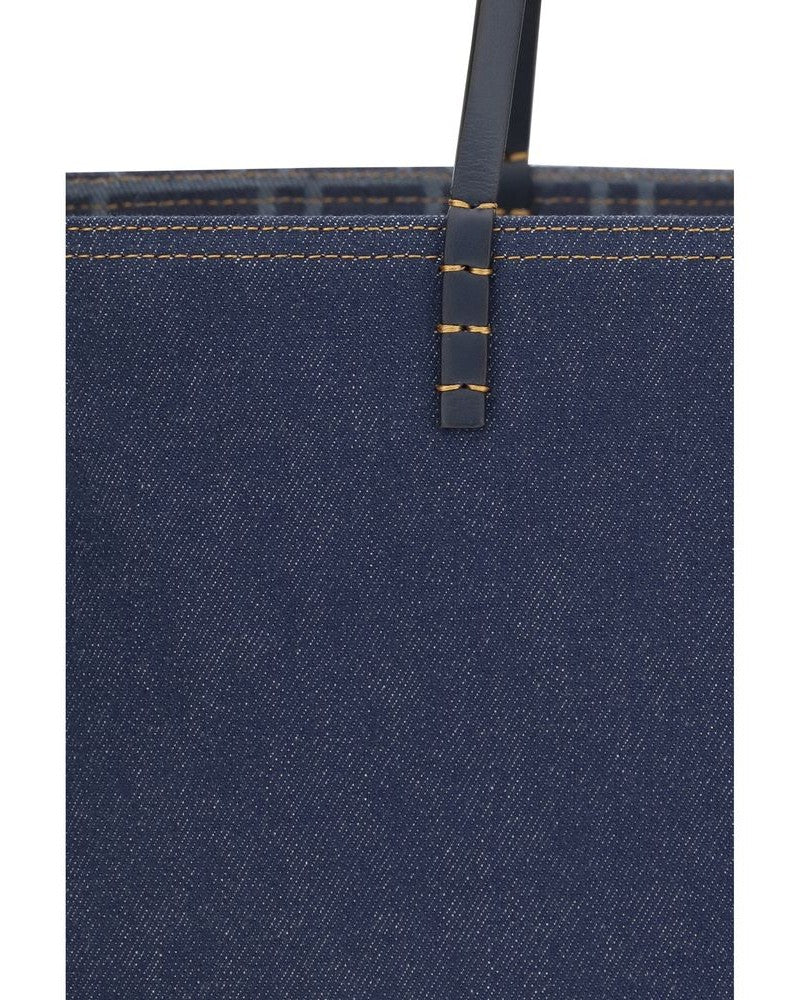 Fendi Blue Cotton Shoulder Bag Glam Steals