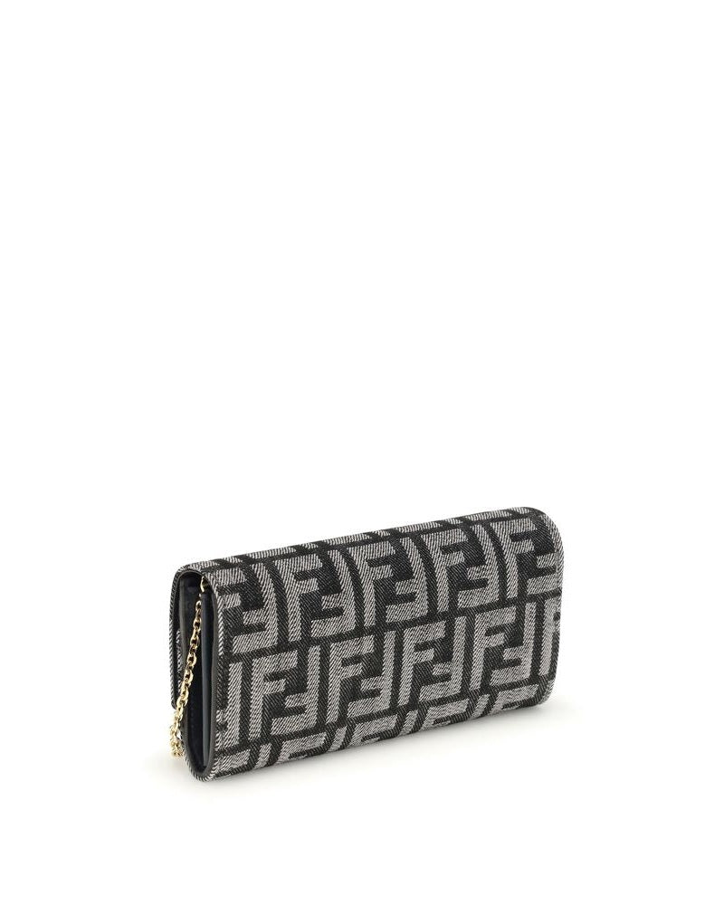 Fendi Blue Cotton Wallet Glam Steals