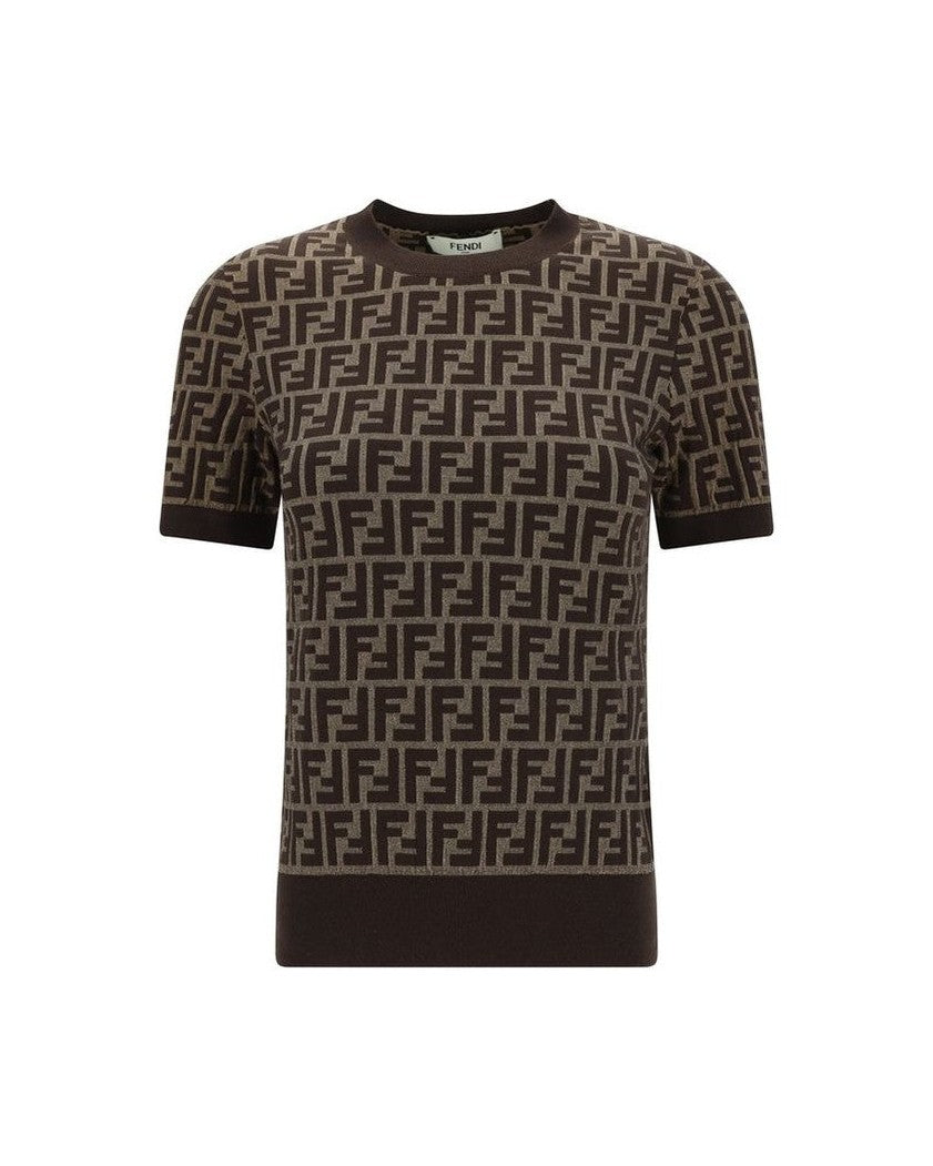 Fendi Brown Cotton T-shirt Glam Steals