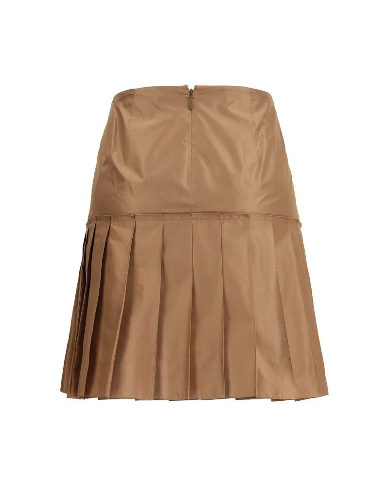 Fendi Brown Silk Mini Skirt Skirts