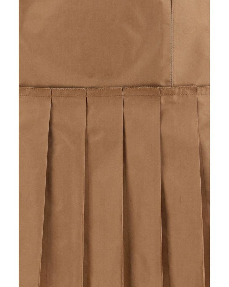 Fendi Brown Silk Mini Skirt Skirts