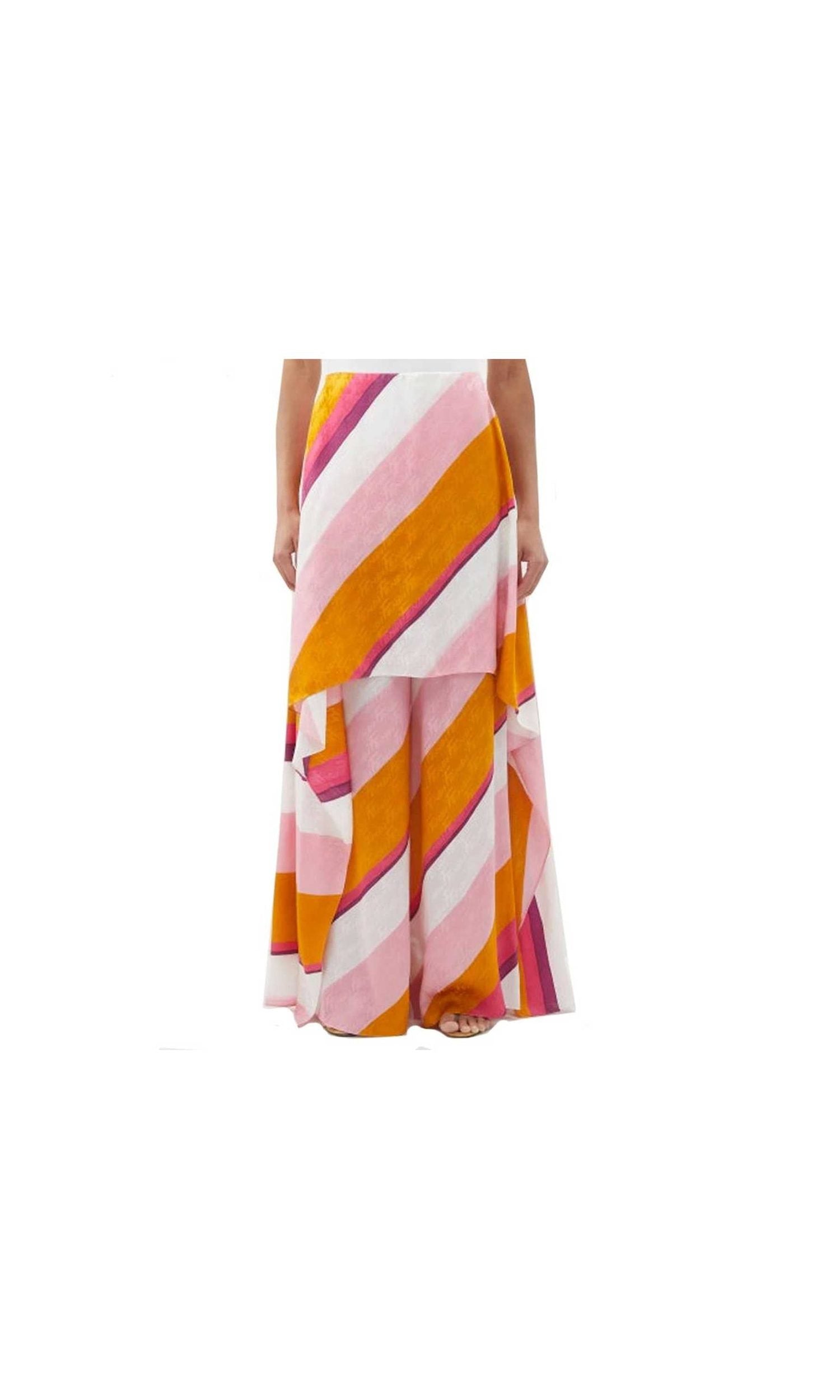 Fendi Ff Color Block Draped Trouser Glam Steals