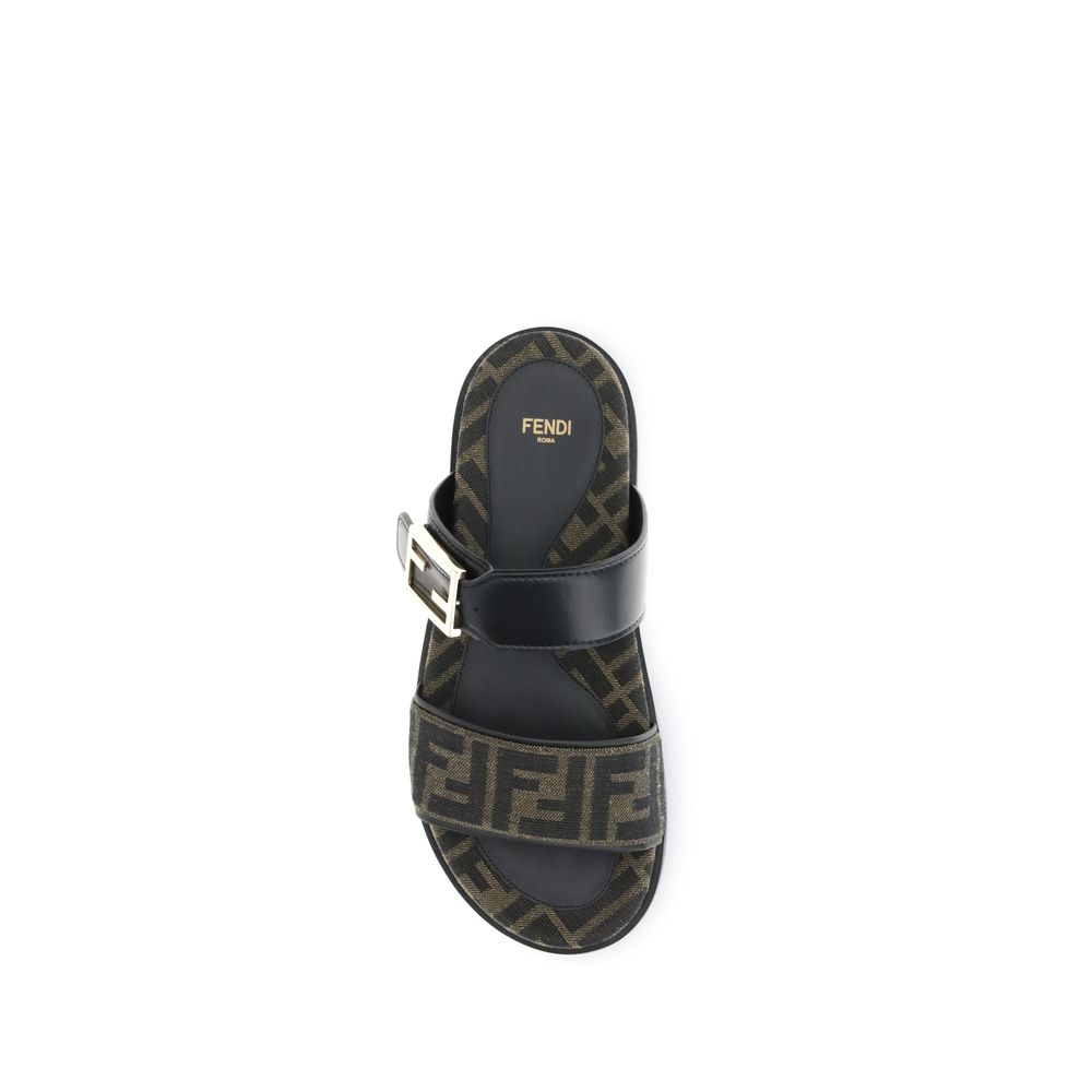 Fendi Ff Fabric Sandals Glam Steals
