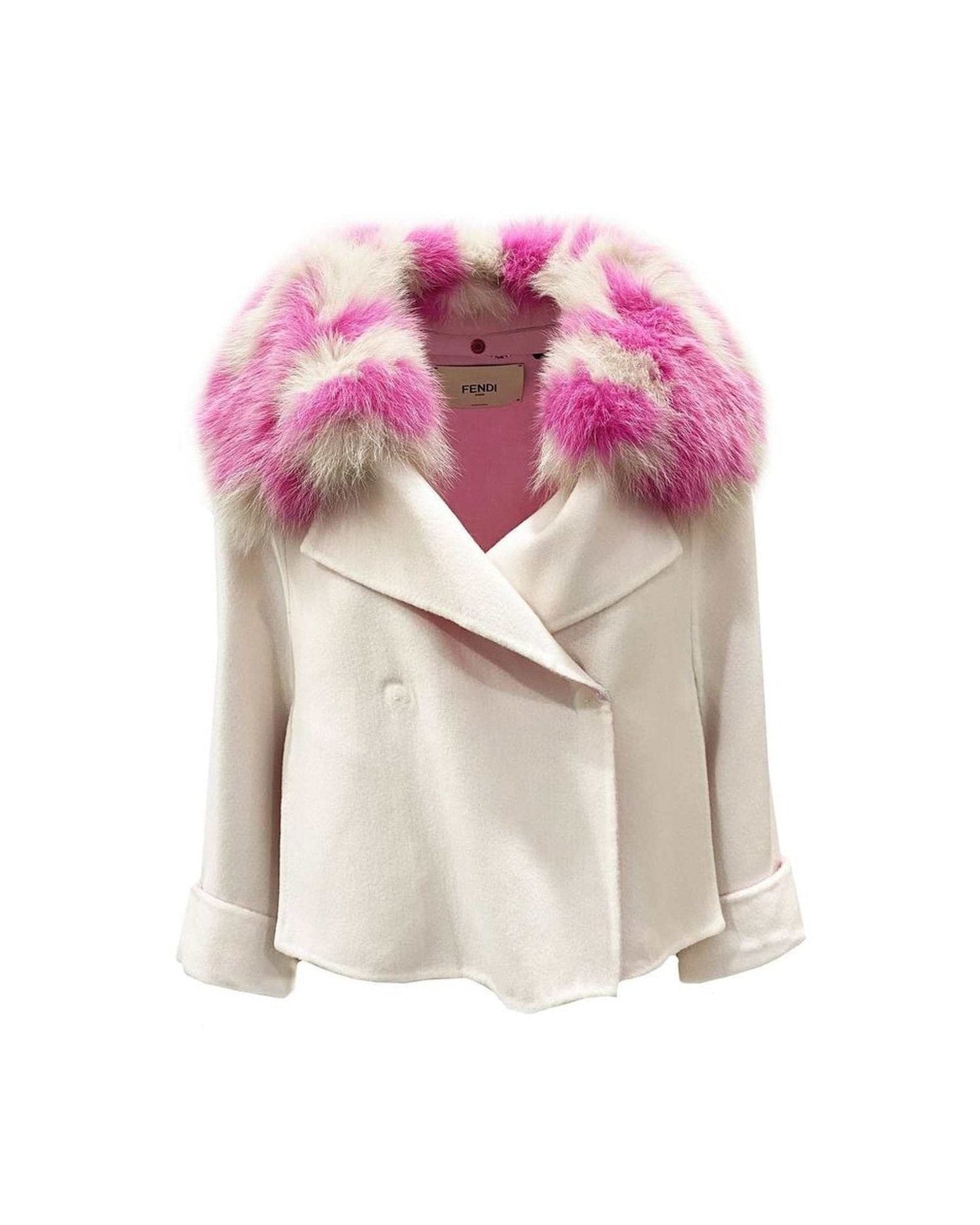 Fendi Fur Collar Cashmere Cape Jacket Glam Steals