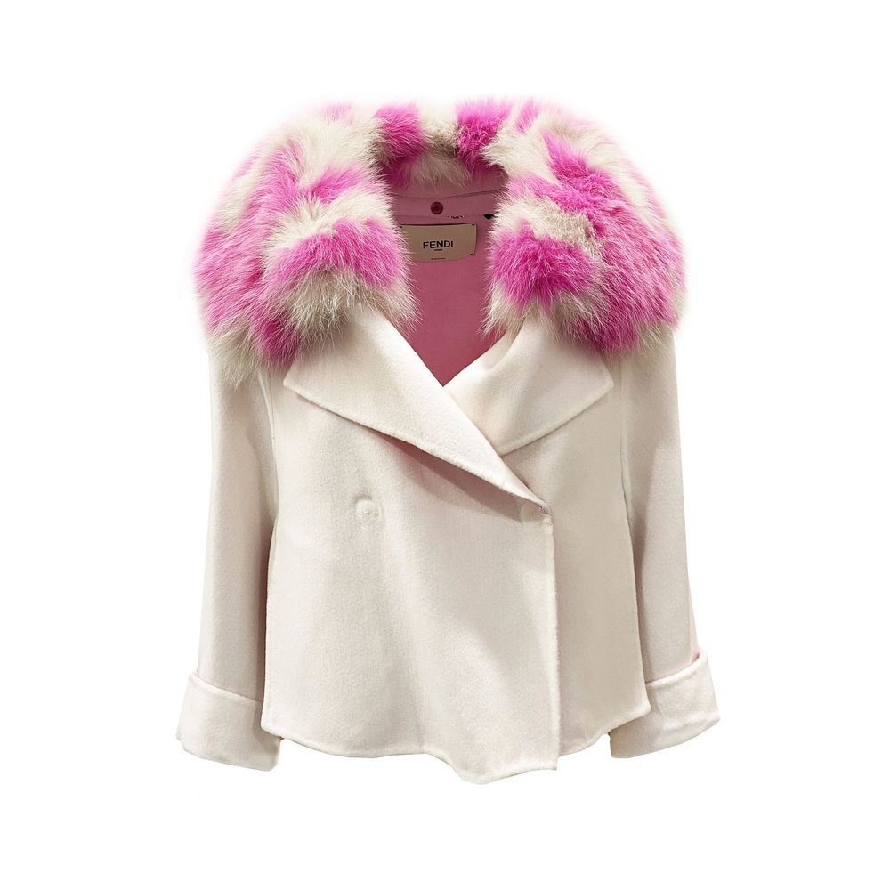 Fendi Fur Collar Cashmere Cape Jacket Glam Steals