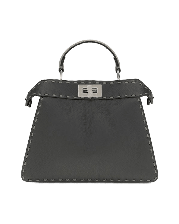 Fendi Gray Leather Shoulder Bag Glam Steals