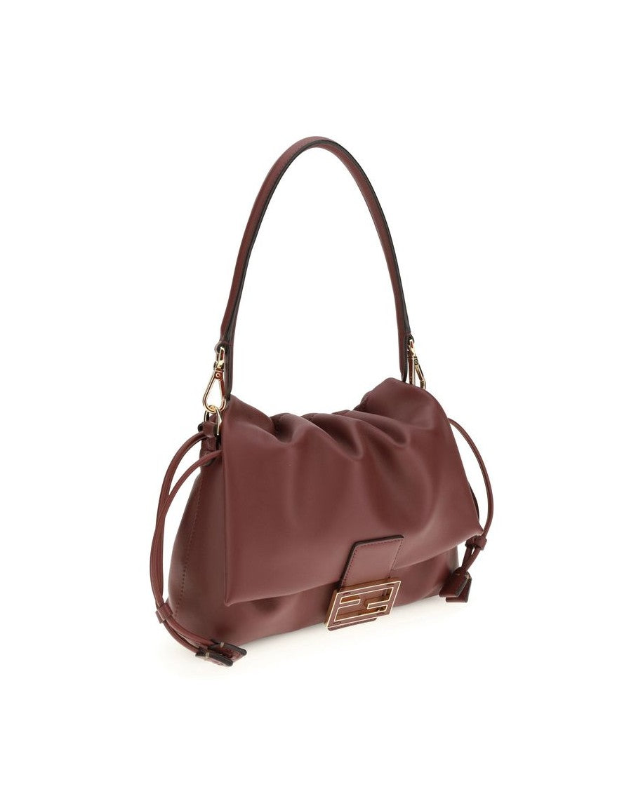 Fendi Leather Bordeaux Calf Bos Taurus Shoulder Bag Glam Steals