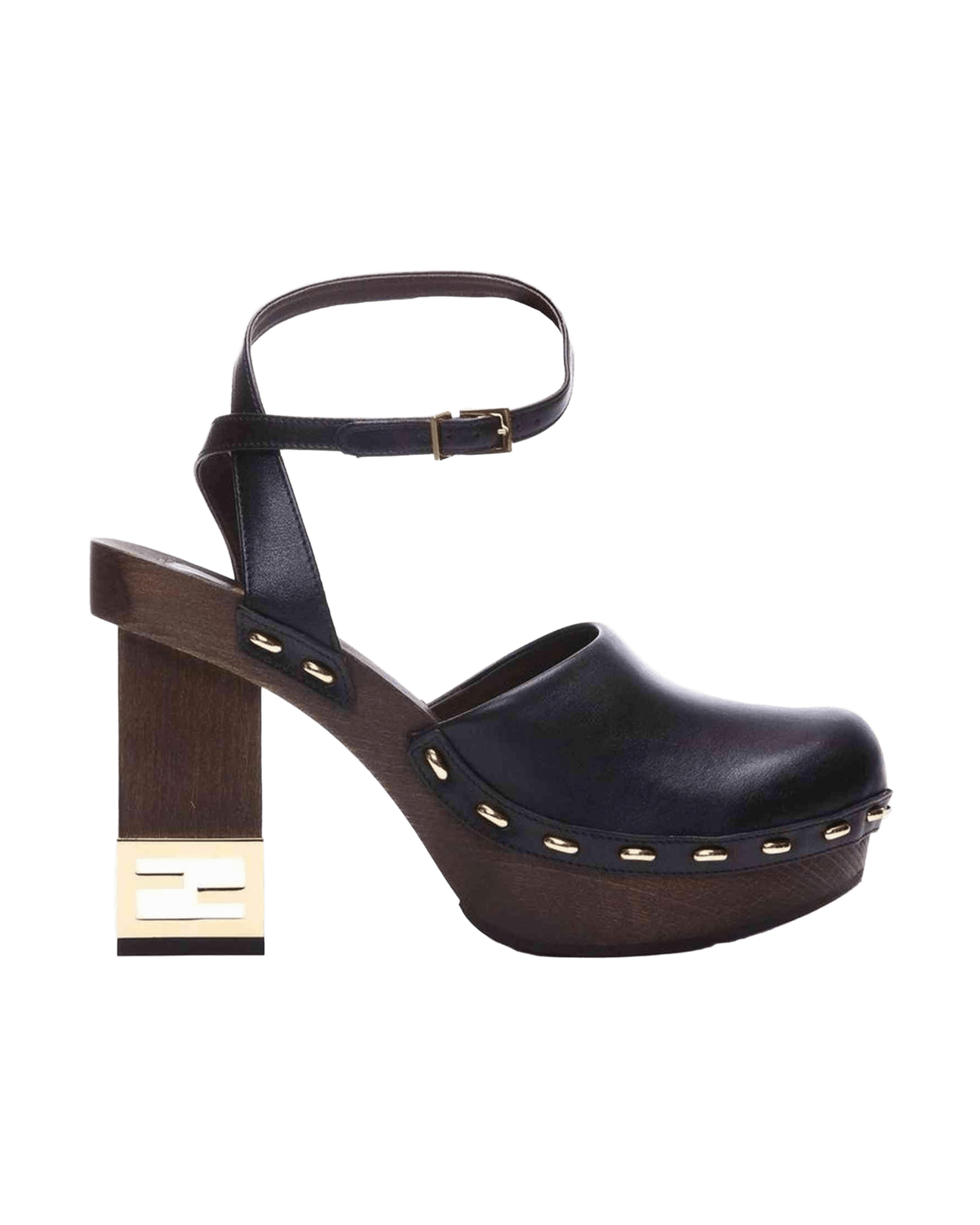 Fendi Leather Decorative Heel Pumps Glam Steals