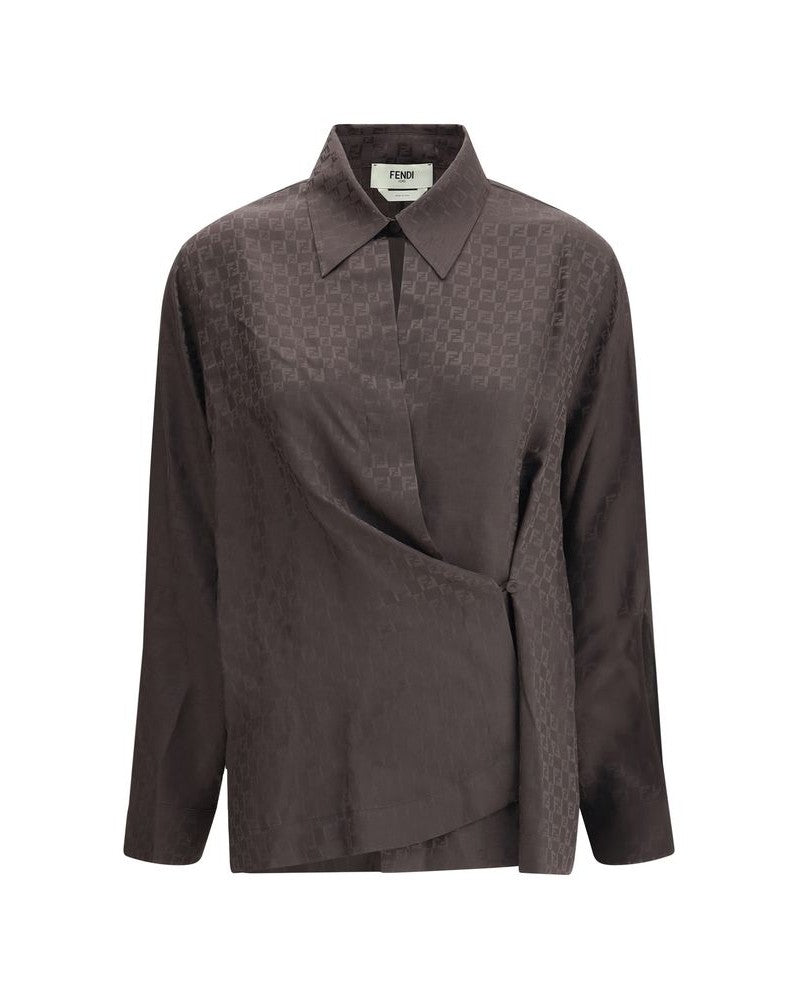 Fendi Silk Jacquard Shirt Glam Steals