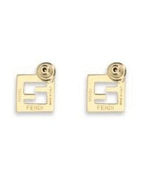 Fendi White Brass Earrings Glam Steals