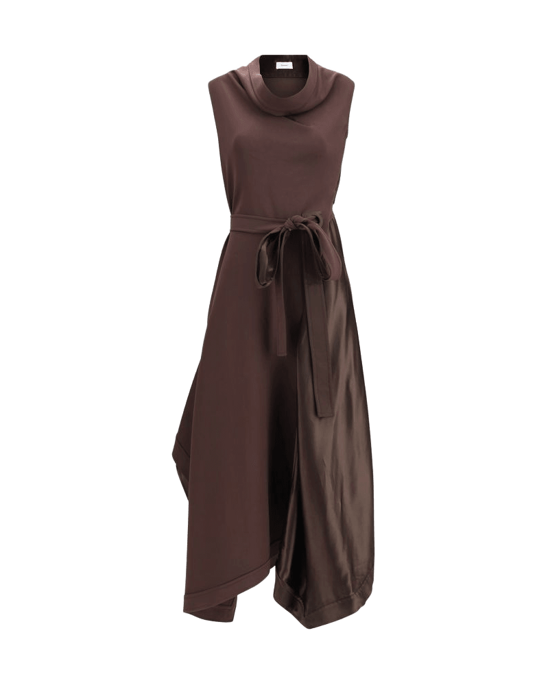 Ferragamo Asymmetric Dress crafted from stretch viscose cady Glam Steals