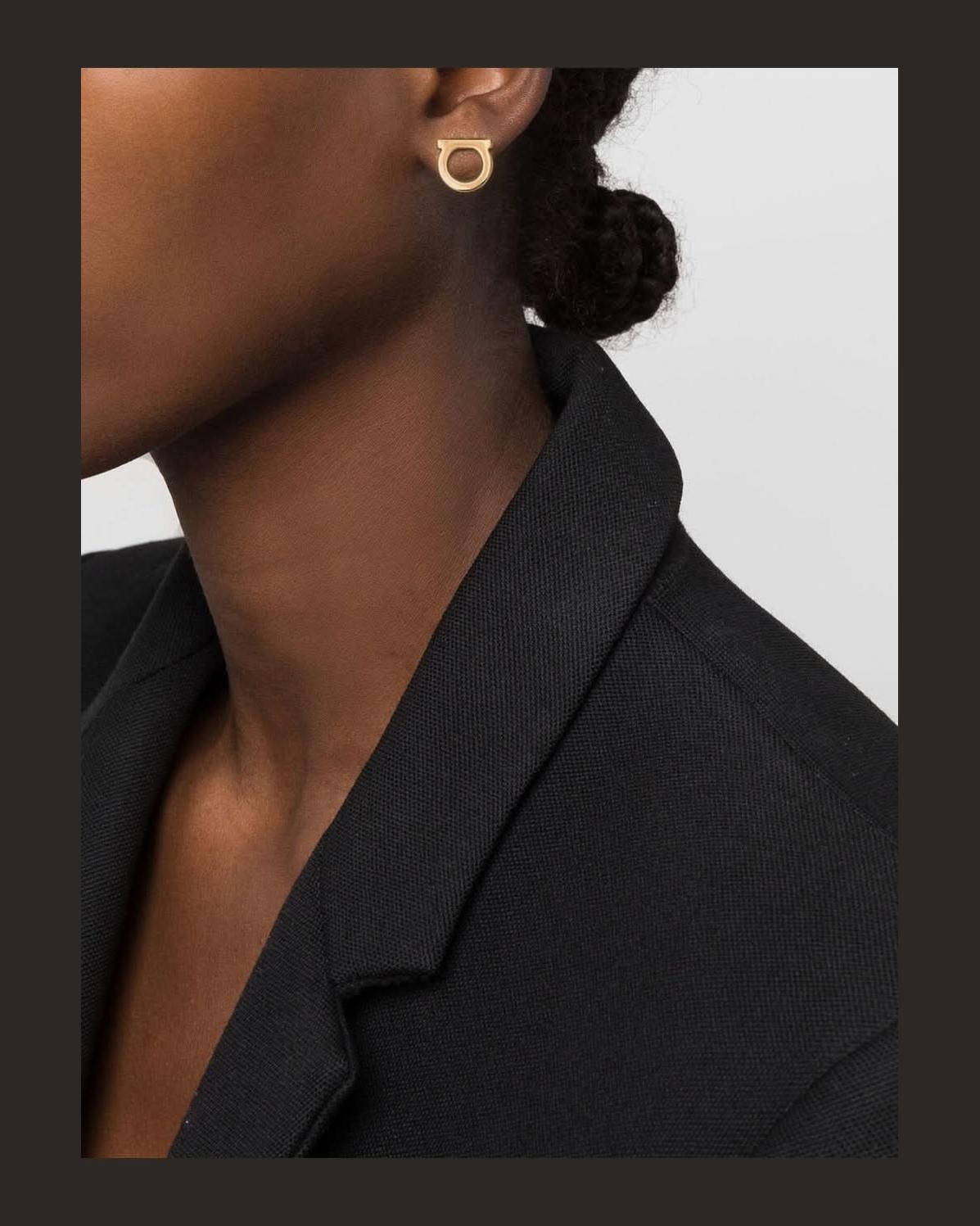 Ferragamo Bijoux Golden Earrings Jewellery