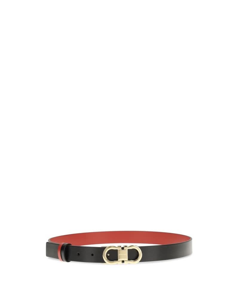 Ferragamo Black Calf Leather Bos Taurus Regular Belt
