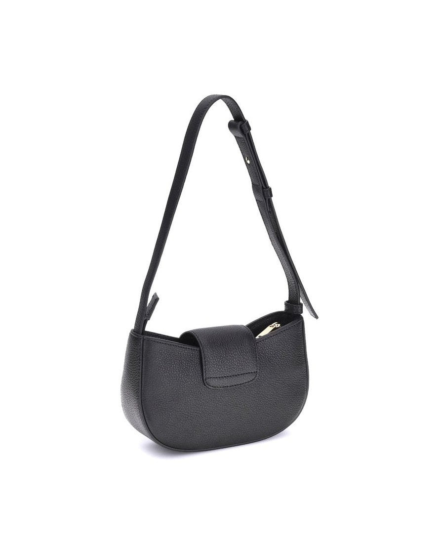 Ferragamo Black Calf Leather Bos Taurus Shoulder Bag Glam Steals