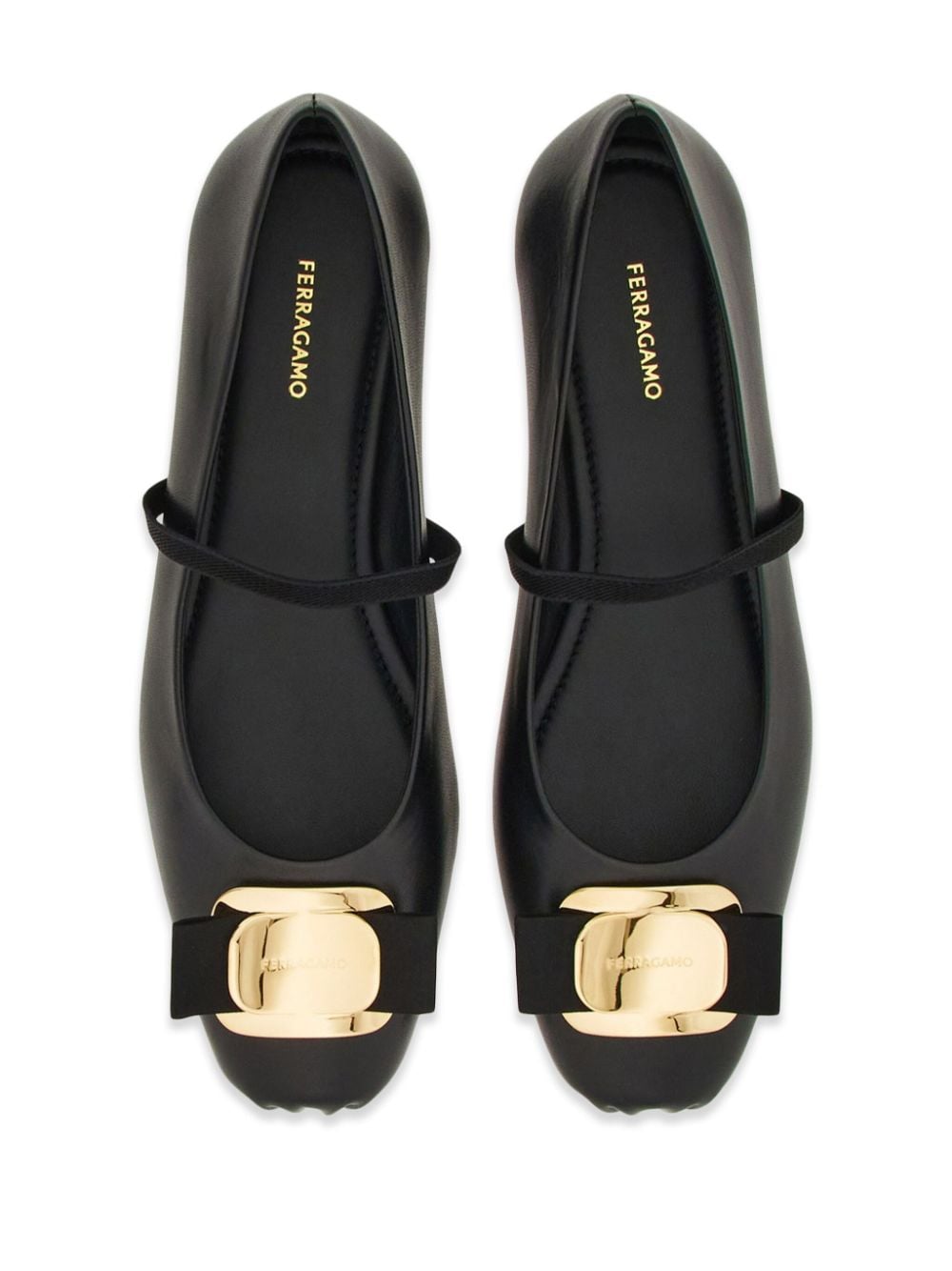 Ferragamo Black Flat Shoes Glam Steals