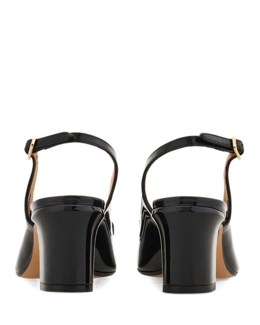 Ferragamo Black Heel Medium Heel