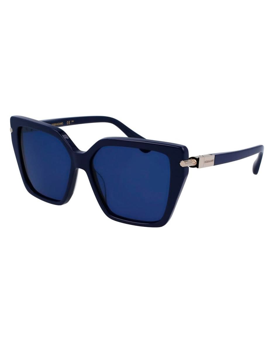 Ferragamo Blue Acetate Sunglasses Glam Steals