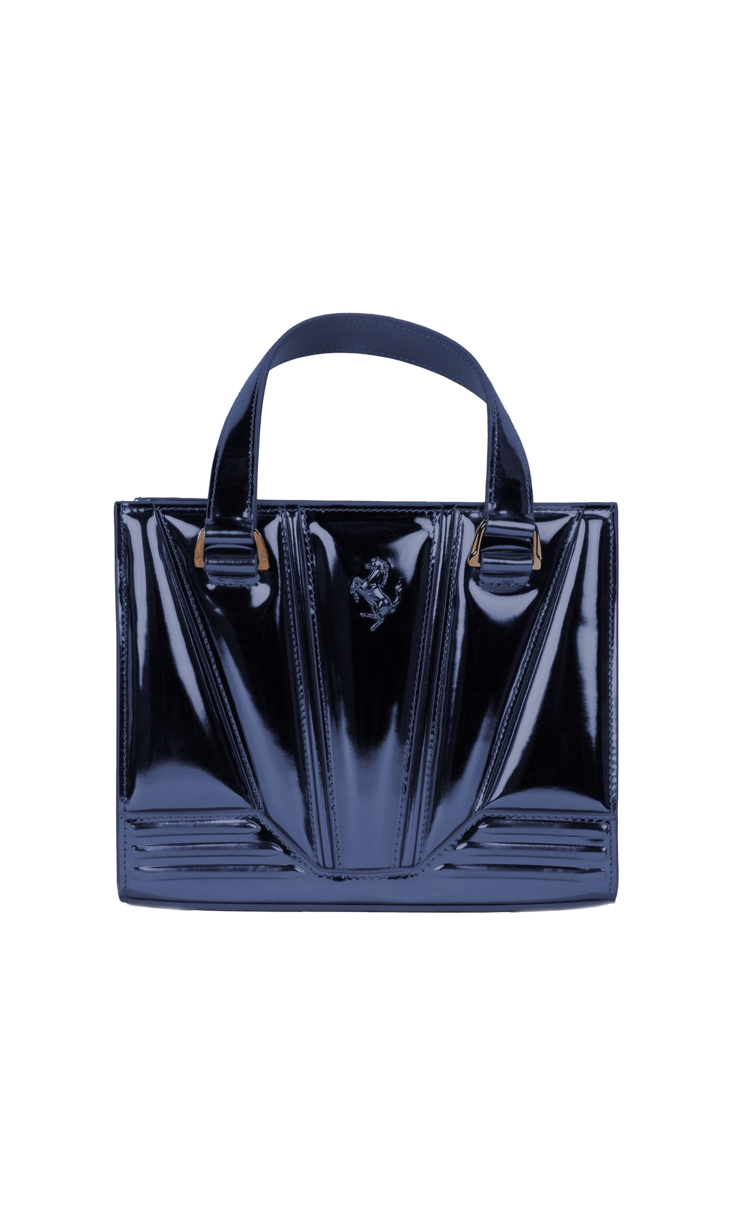 Ferrari Blue Leather Handbag Glam Steals