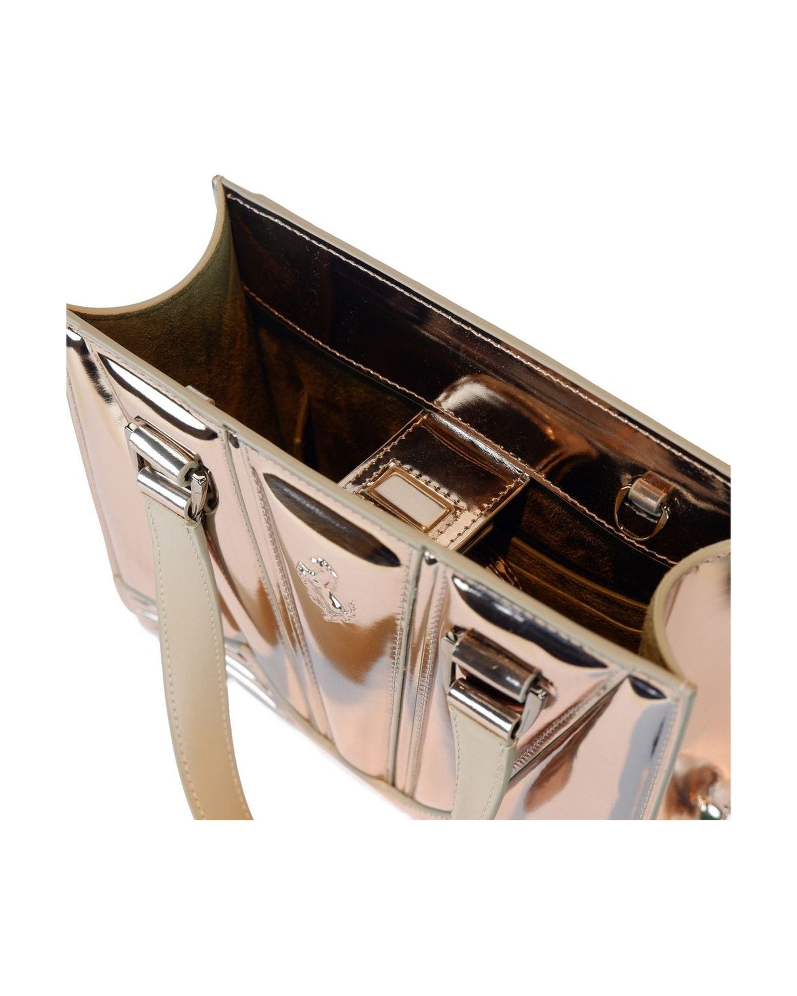 Ferrari Gray Leather Handbag Glam Steals