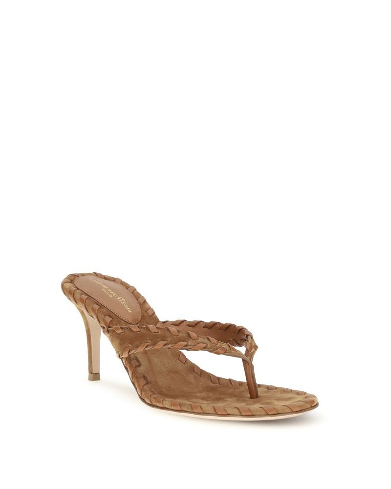 Gianvito Rossi Beige Calf Leather Bos Taurus Stiletto Heel Glam Steals