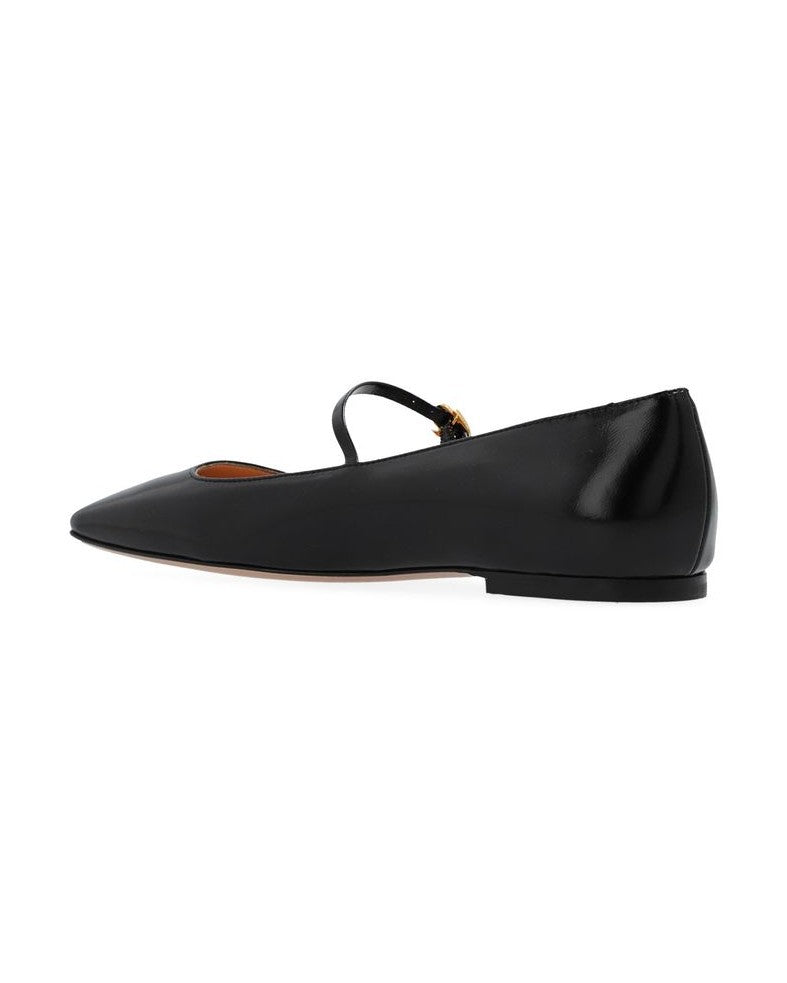 Gianvito Rossi Black Calfskin Ballet Flats