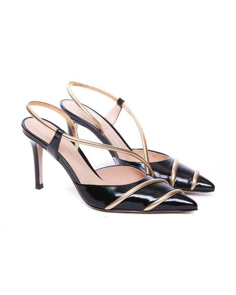 Gianvito Rossi Black Lamb Leather High Heel Pumps
