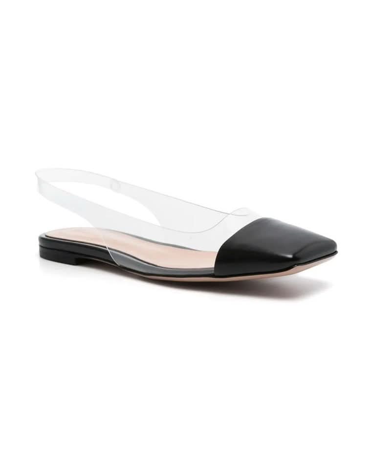 Gianvito Rossi Black Plexiglass Ballet Flats Flats