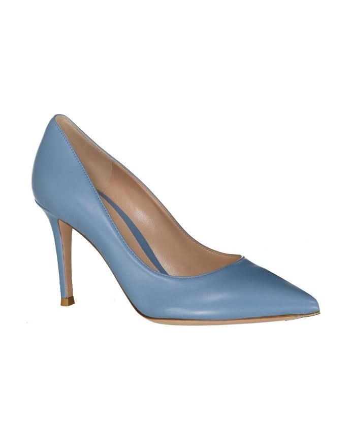 Gianvito Rossi Blue Leather High Heel Pumps