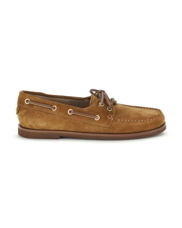 Gianvito Rossi Brown Calf Leather Bos Taurus Slip On Loafers Flats