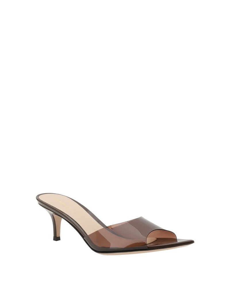 Gianvito Rossi Brown Polyurethane Stiletto Heel Sandals Glam Steals
