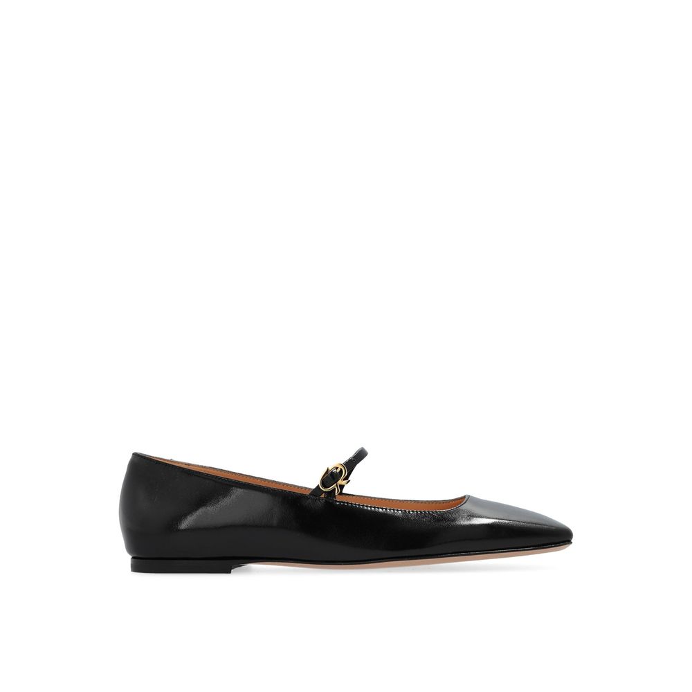 Gianvito Rossi Christina Leather Ballerina Flats Glam Steals